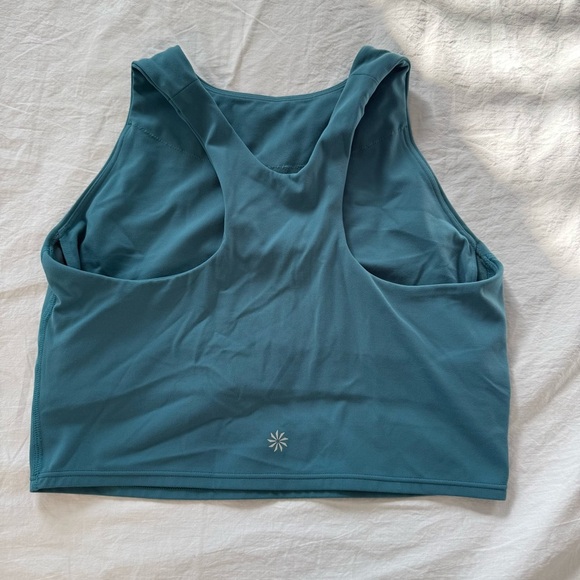 Athleta Blue Crop/Workout Tank, Built in Bra, Size S - Picture 2 of 3